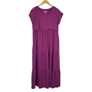 Latched Mama Vibrant Purple Maxi Dress
